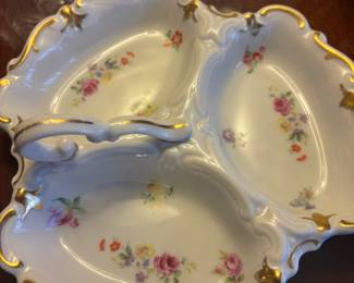 Reichenbach Dresden Floral China Divided Serving Dish