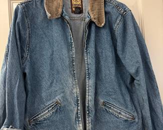 1990s Chamonix Denim Jacket with Corduroy Collar