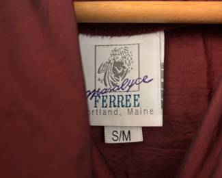 1980s Maralyce Ferree Women's Oversized Deep Red Jacket – Size S/M
