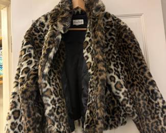 Paco Soler Faux Fur Leopard Print Jacket