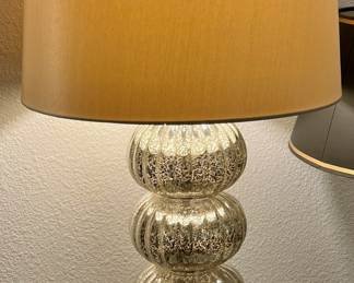 Mercury Glass Stacked Ball Table Lamp