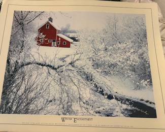 1987 American Art Marketing Guild "Winter Enchantment" Print