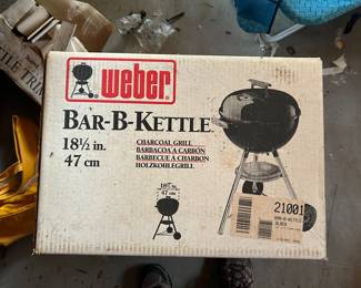 Weber grill still in the box.