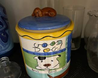 Dog biscuit jar.