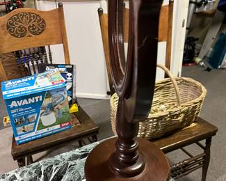 Vintage Wooden Swivel Vanity Mirror - $99