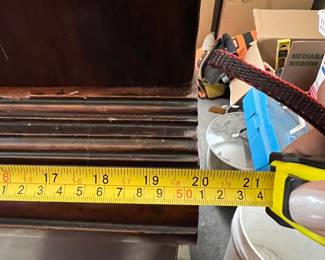 Antique Carved Wooden Cabinet with Glass Doors - Asking $399