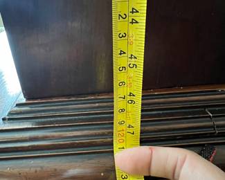 Antique Carved Wooden Cabinet with Glass Doors - Asking $399