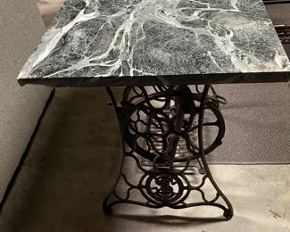 Singer Sewing Machine Base with Marble Top Table - Asking $299