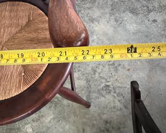 Vintage Mid-Century Modern Wooden Chair with Woven Seat - Asking $199