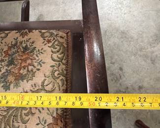 Antique Wooden Rocking Chair with Floral Upholstery - Asking $175