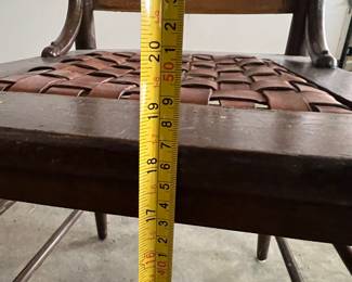 Antique Wooden Spindle Back Chairs with Carved Crest - Asking $199 for the pair.