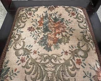 Antique Wooden Rocking Chair with Floral Upholstery - Asking $175