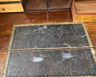 Antique Carved Wooden Cabinet with Glass Doors - Asking $399