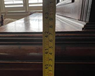 Antique Carved Wooden Cabinet with Glass Doors - Asking $399