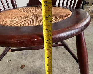 Vintage Mid-Century Modern Wooden Chair with Woven Seat - Asking $199