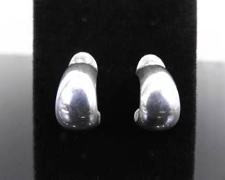 .925 Sterling Silver SILPADA Styled Hoop Post Earrings
