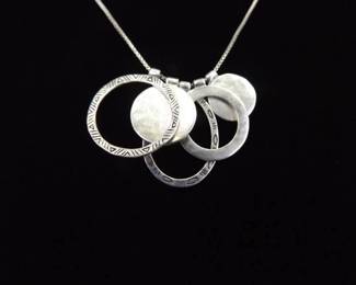 .925 Sterling Silver SILPADA Circle Pendant Necklace
