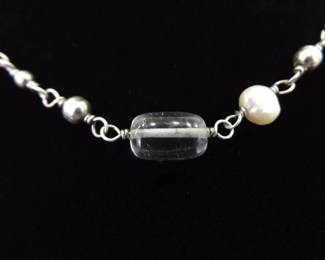.925 Sterling Silver SILPADA Pearl Necklace
