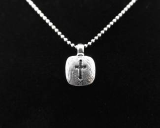.925 Sterling Silver SILPADA Cross Pendant Necklace
