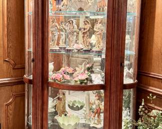 Pulaski lighted curio cabinet, one of pair