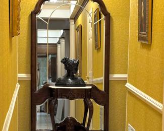 Mahogany hall console mirror 