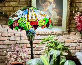 Tiffany style stained glass floor lamp