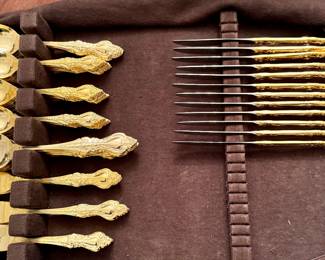 Gold wash flatware