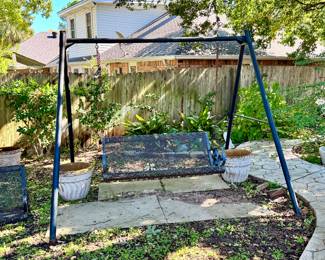 Iron mesh A frame swing