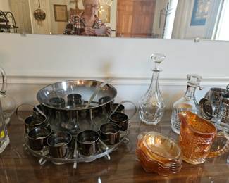 MCM SILVER OMBRE PUNCH BOWL