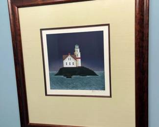 1 Ted Jeremenko Night Beacon 10 X 10 Original Serigraph 1995min