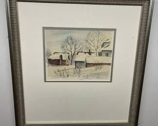 1 Martha BurchfieldRichter Backyards In Winter Watercolor 1962min