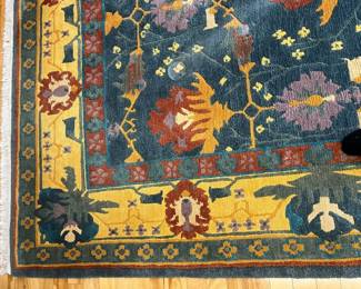 1 Tufenkian Tibetan 8 X 10 Orange Wool Carpet Detailmin