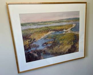 1 Betty Hefner Robinson Inlet  Carolina 30 X 40 Watercolor Prismacolor 1990min