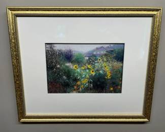 1 Barbara Coulter Baldwin A Touch Of Yellow Monets Garden Original Pastel 2000min