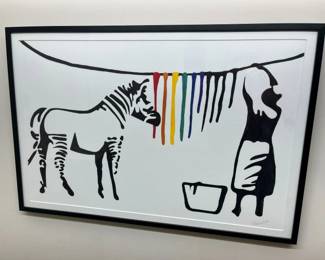 1 Zebra Stripes Washing Banksy Graffiti Postermin