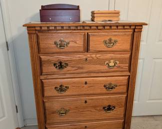 Oak tall dresser