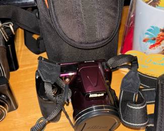 vintage Nikon Coolpix purple camera 