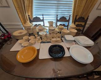 Pfaltzgraff Village stoneware, Corelle, and more