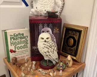 Harry Potter Hedwig model and stuffie - tons of hand-carved animals 