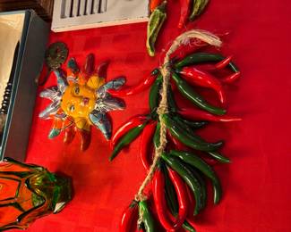 chili pepper ceramic hangers wall art