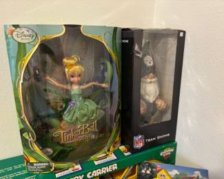 Disney Fairies Tinker Bell and the Lost Treasure doll in its original packaging 2009 & Steelers football gnome NIP