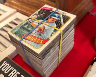 5" stack of baseball cards - WHOLE SET NOT INDIVIDUAL 