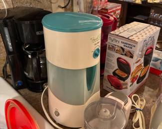 Small kitchen appliances - coffee pots, panini press, food chopper, etc.