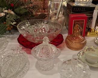 Crystal candy dishes and more