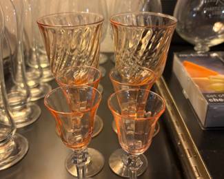 Pink glassware (picture doesn't do it justice)