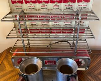 Amazing Campbell soup cafeteria counter display from the 1950s