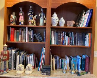Books and oriental figurines