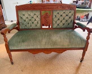 Antique Victorian Eastlake Style Settee