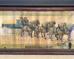 1904 framed advertisement for Pabst Blue Ribbon