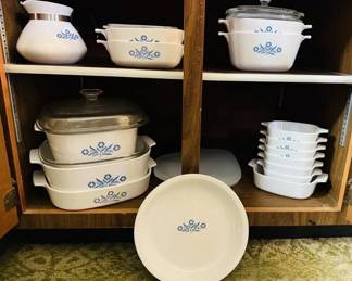 Vintage Corning Ware Blue Cornflower collection